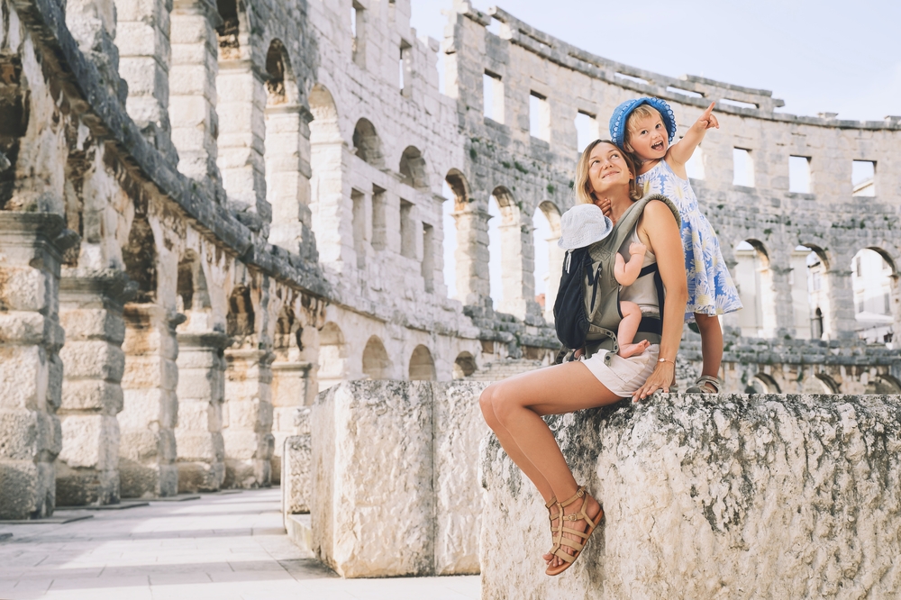 Family on a vacation in croatia